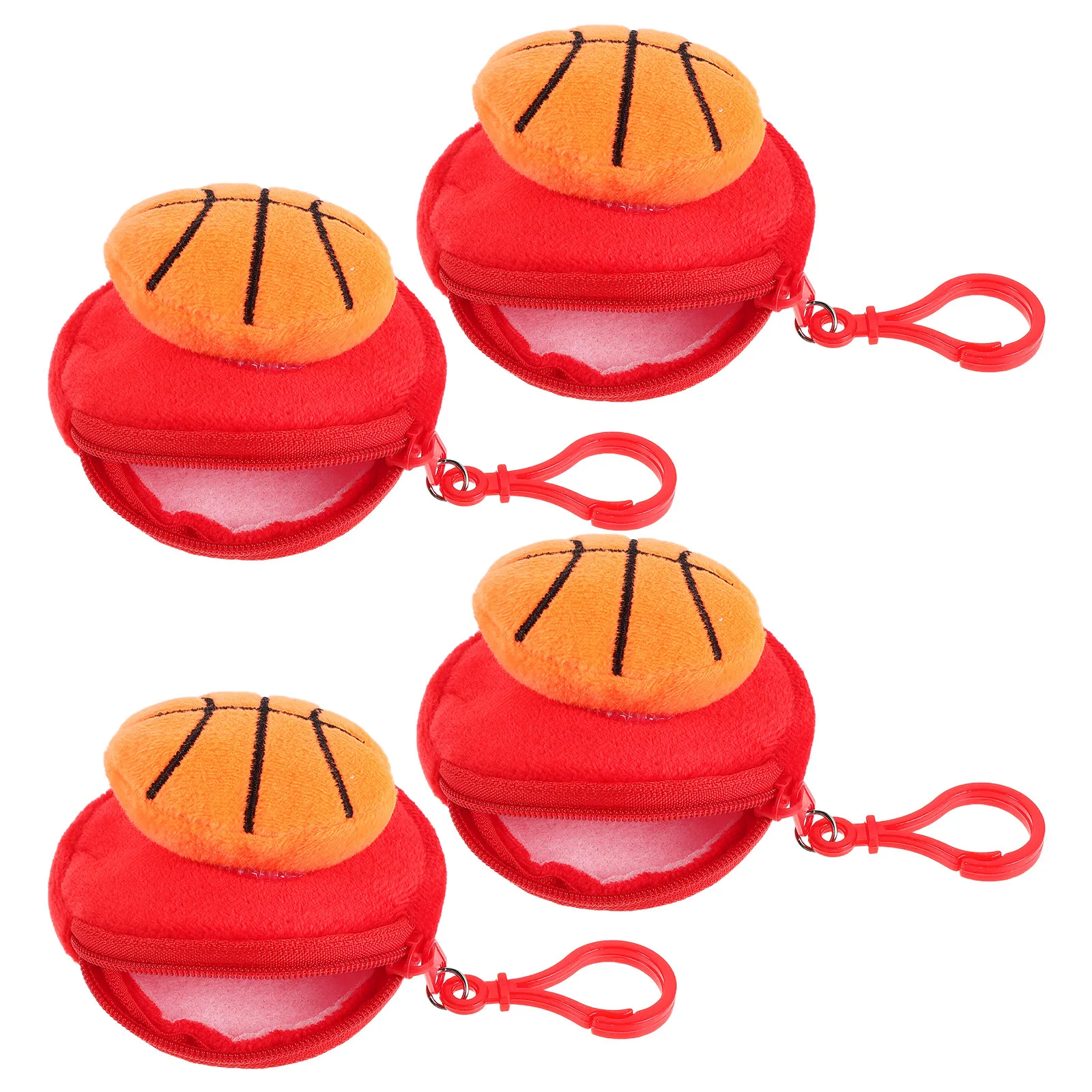 

Compact Basketball Design Wallet Small Coin Purse with Keyring Ideal for Keys Cards Cash Outdoor Sports Lovers