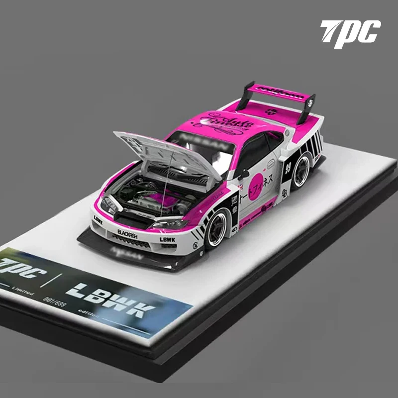 

Предпродажа TPC 1:64 LBWK Silvia S15 LB Super Silhouette открывающийся капюшон розовый литой под давлением диорама модель автомобиля Коллекция TimeMicro