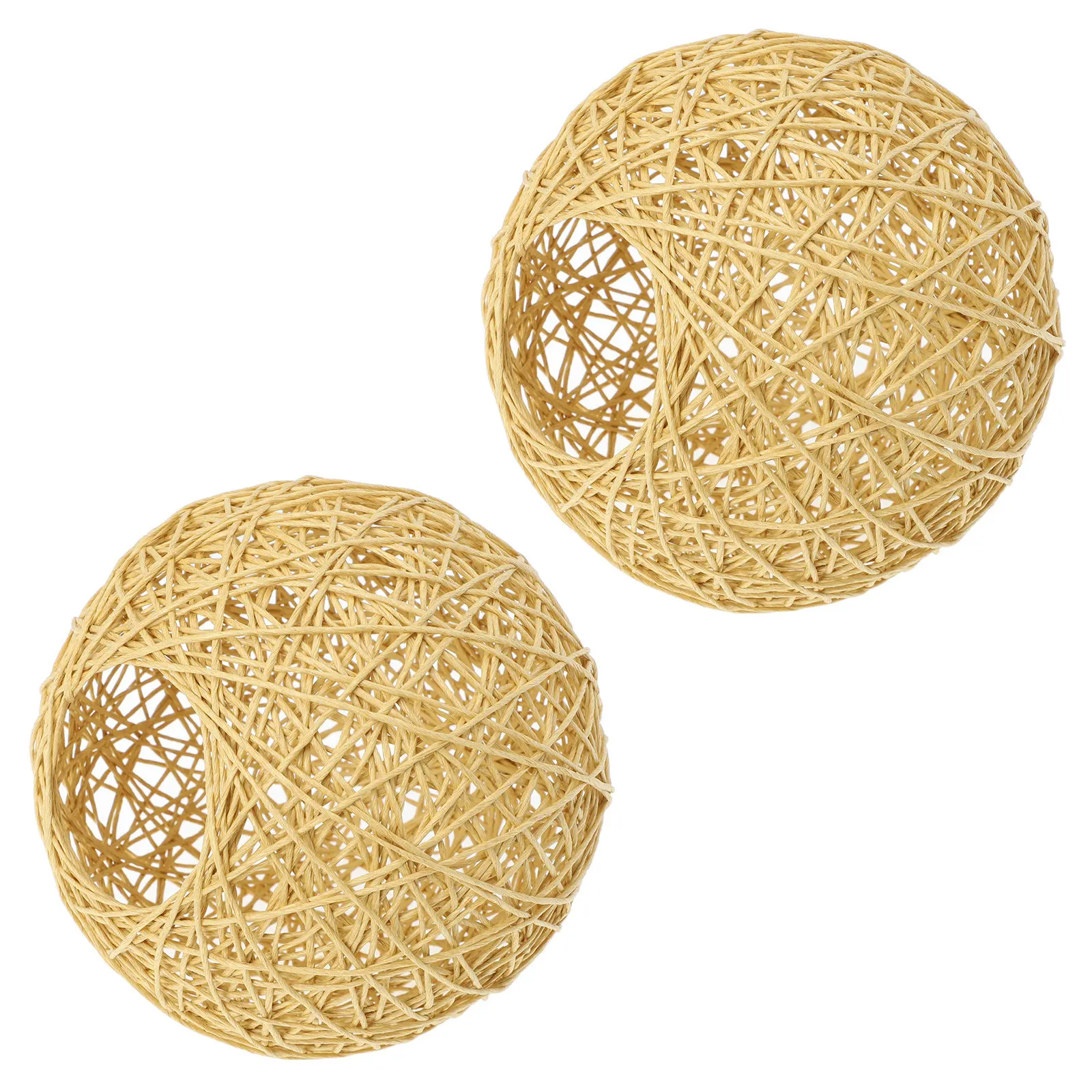 

2 шт. абажура из ротанга в простом плетеном стиле, декоративный рассеиватель света для интерьера, сделай сам, для домашнего освещения