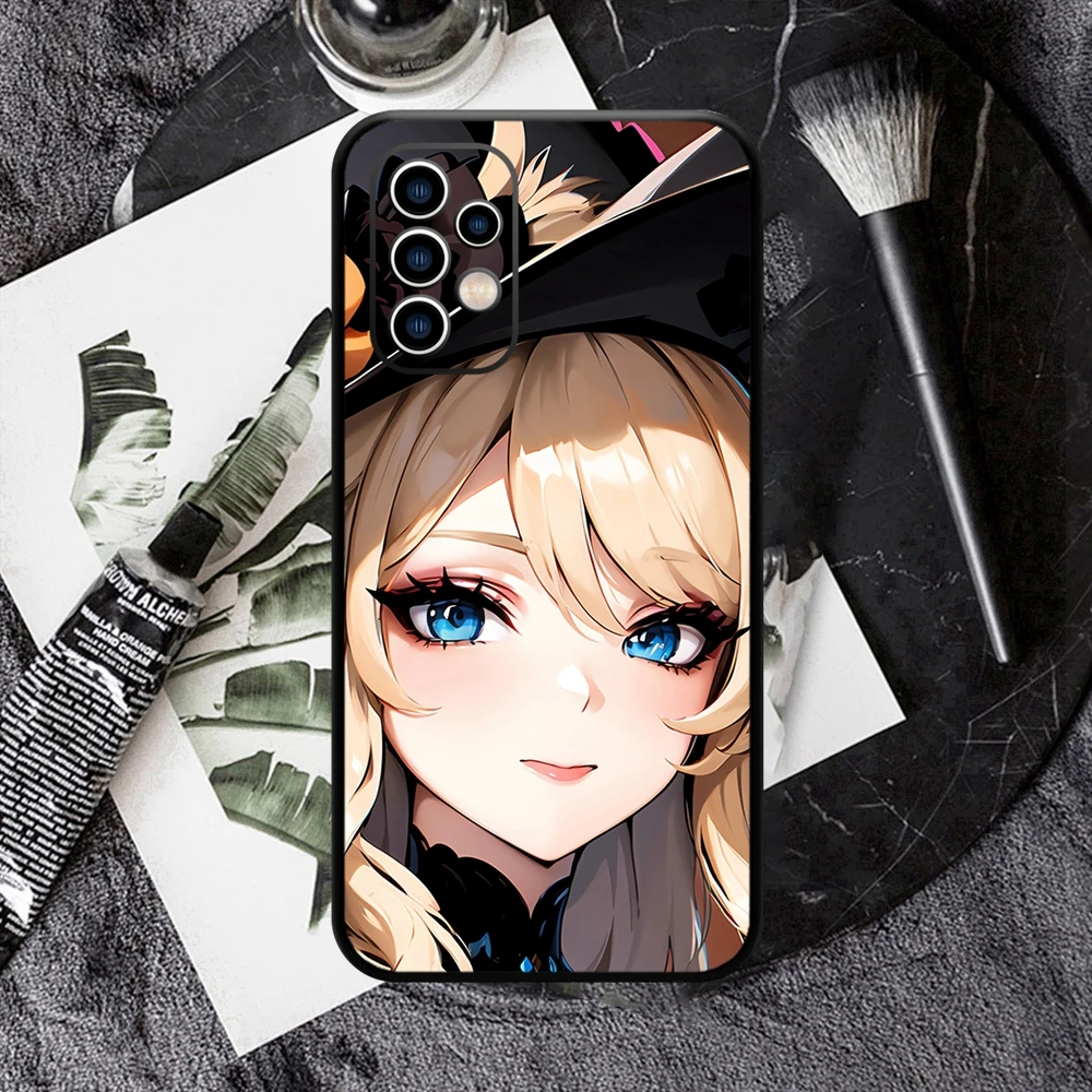 Genshin Impact Navia 5 Stars Ousia-aligné Geo Phone Case, SAMSUNG Galaxy A54 53 52 51 F52 A71 Note20 Ultra S23 M30 M21