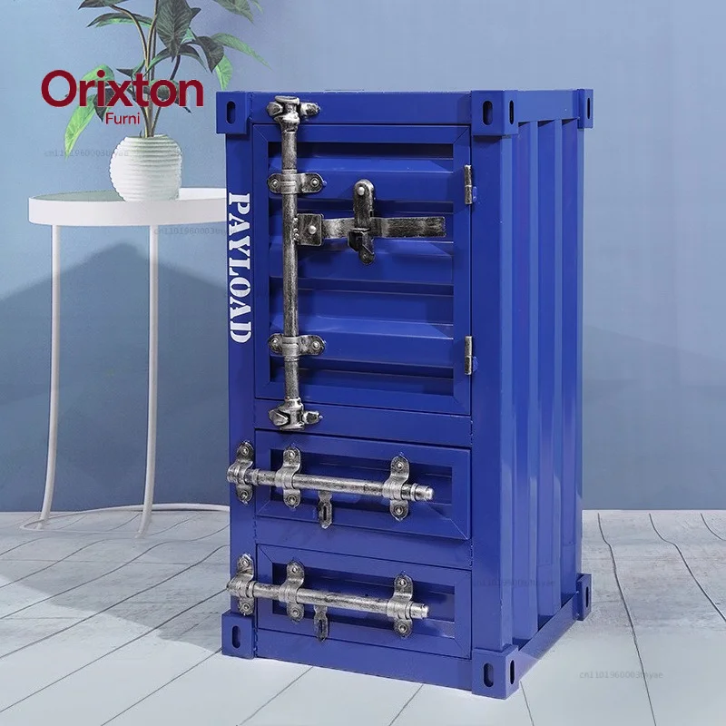 Iron Storage Boxes Vintage Creative Drawer Storage Cabinet Drawer Type Organizer Box for Living Room Accessory Metal Container
