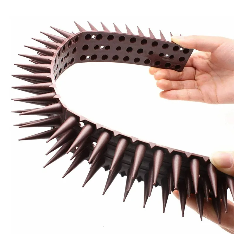 Bird Pigeon Spikes Anti-cat Prickle Strips Mat Garden Bird Repellent Mat Safe Spike Thorn Net for Roof Fence Outdoor Repeller