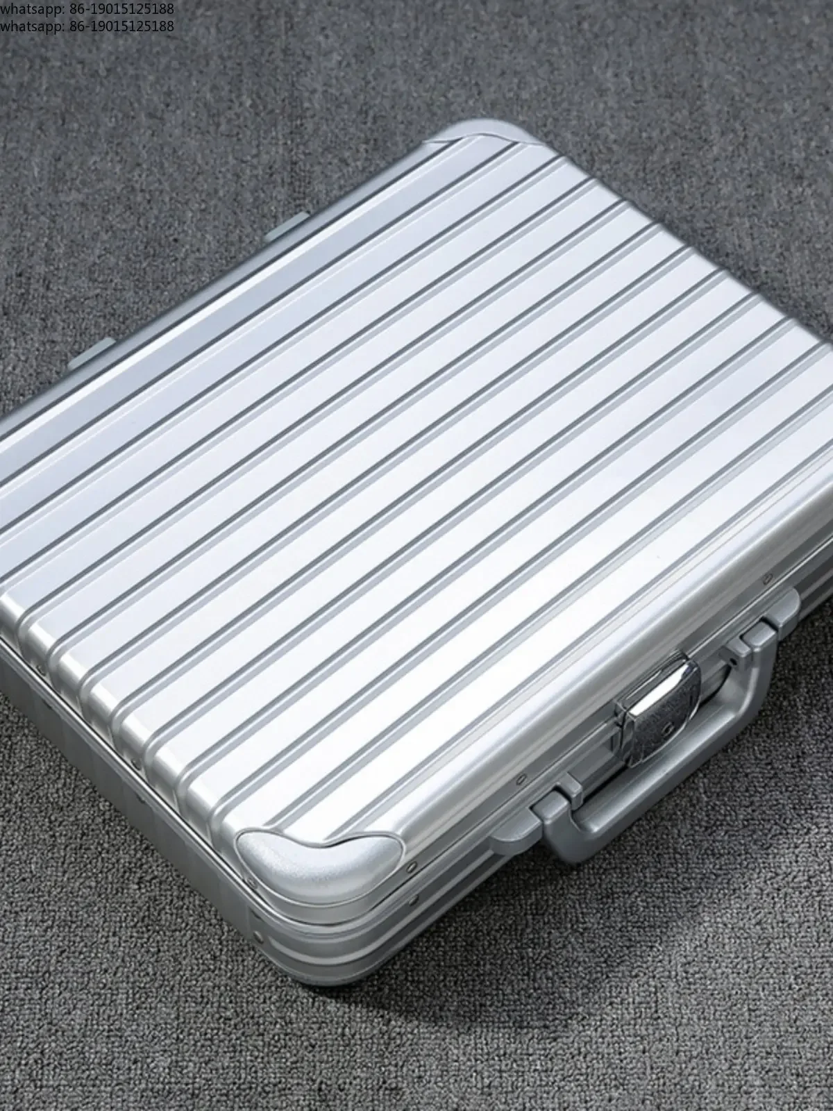 Suitcase All Aluminum Magnesium Alloy Toolbox Metal Box 14 Inch Computer Box File Box Business Portable Male