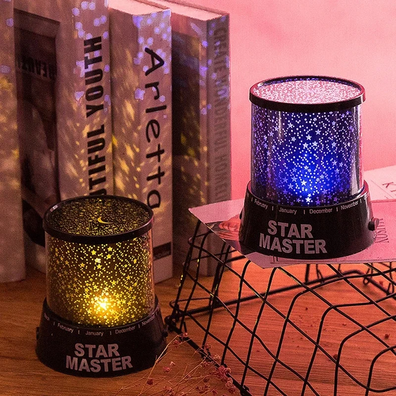 ZK40 Creative 3D LED Starry Night Sky Projector Lamp Stars light/Battery Powered LED Room Decorative Table Night Lamp