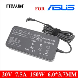 Laptop Adapter 20V 7.5A 150W 6.0*3.7mm Charger AC Notebook For ASUS VX60G FX95D TUF Gaming A15 FX506lu T9750 FX705G fx50D FX86FE
