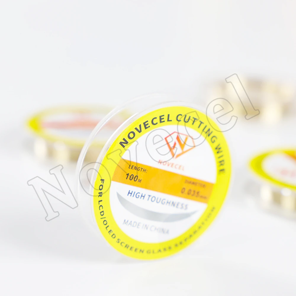 Novecel 0.028mm 0.02mm 0.03mm High Hardness Alloy Steel Cutting Wire For Mobile Phone LCD Glass Screen Separation Repair Tools image 4