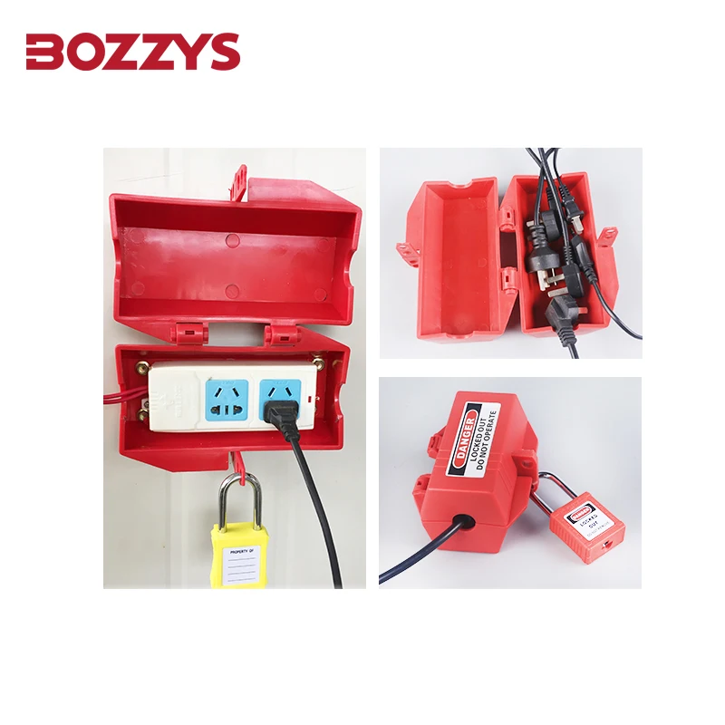 BOZZYS Plug Lock for Industrial Lockout Tagout Electrical Secure Plug Power Cord Tag out Lock Household