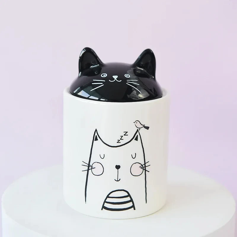 Cute Cat Ears Ceramics Cremation Urn for Pet, Dog and Cat Urn, Bunny, Animals, Funeral, Small Ashes, Keepsake