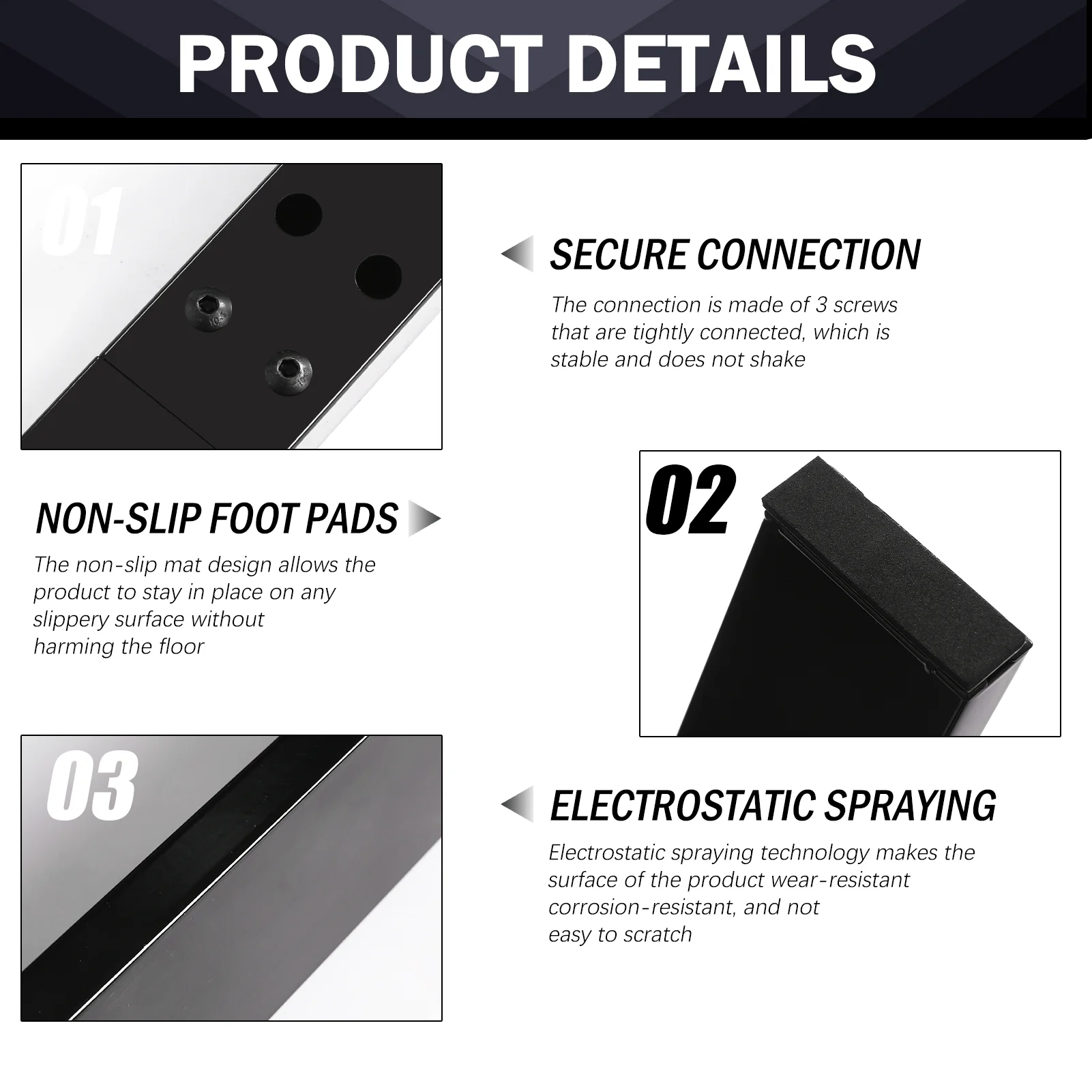 Nogi do stołu Metal 71cm, kształt rama stołu U, podstawa stołu do stół konferencyjny, stół jadalny, dwuczęściowy, wymaga instalacji