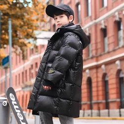 OLEKID 2025 Winter Children Down Jacket For Boys Thick Warm Waterproof Long Teenage Boy Outwear Coat 5-14 Years Kids Parka