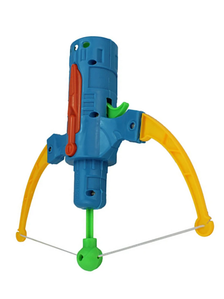 야외 스포츠 탁구 총 플라스틱 공 새총 게임, 무작위 색상 슈팅 장난감, 화살표 스타일 활 양궁, 어린이 선물
