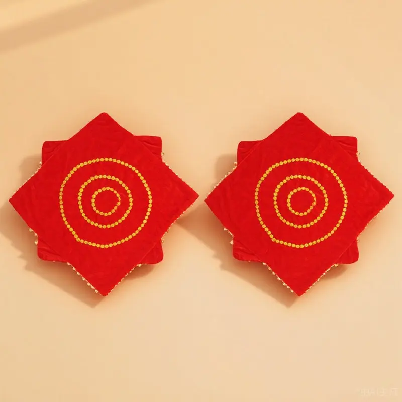 

2 шт. танцевальные платки в китайском стиле с кружевным внутренним кольцом в форме капли, вращающимся дизайном, портативные, износостойкие, для танца Янко