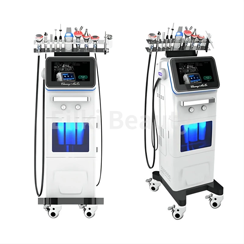 Hot 10 In 1 Diamant Dermabrasie Machine Huidbehandeling Bio Gezicht Strakker Huid Diep Reinigend Zuurstofwater Gezichtsschoonheidsapparaat