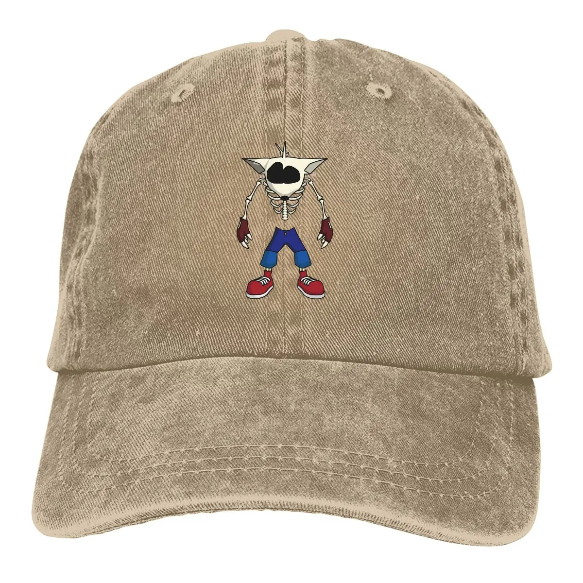 Washed Men's Baseball Cap Skele Bandicoot Trucker Snapback Caps Dad Hat Crash Bandicoot Golf Hats