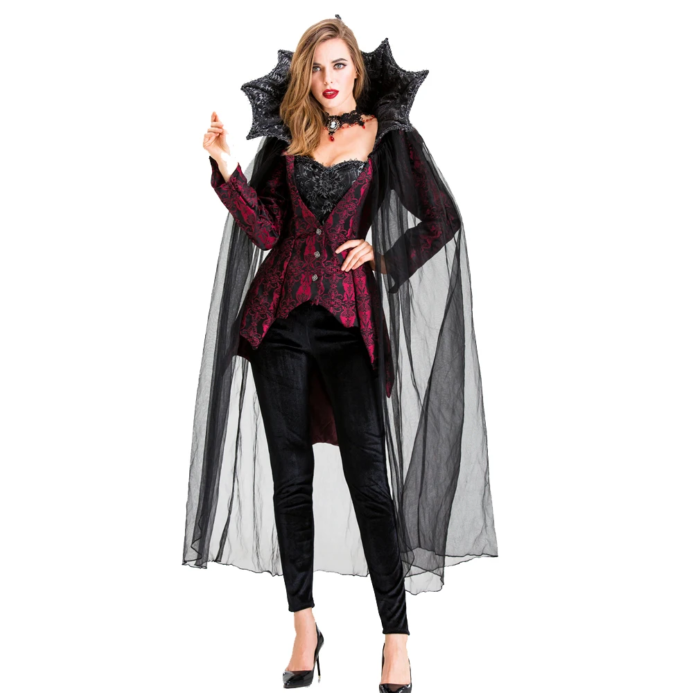 

Halloween Devil Queen Costume Black Widow Role Play Cosplay Women's Fashion Stage Performance Traditional Chinese Clo...