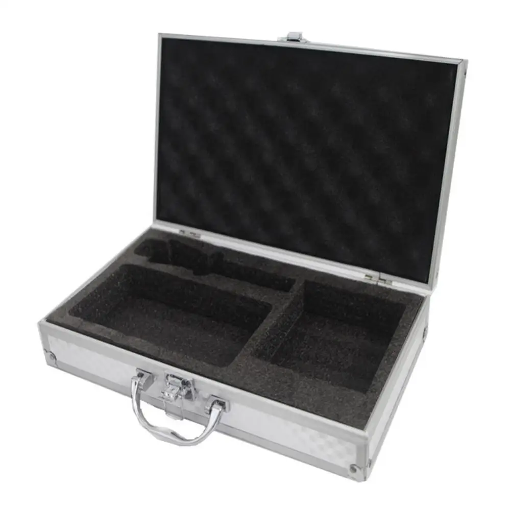 Sound Card Microphone Aluminum Box Storage Box Mic Storage Sponge Box Silver Metal Suitcase Hard Case Live Equipment Toolbox