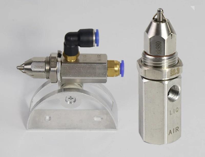 

Air Atomizer Nozzle,Dry Fog Super fine mist Ultrasonic Nozzle,Adjustable pneumatic air atomizing atomizer nozzle 1/4''