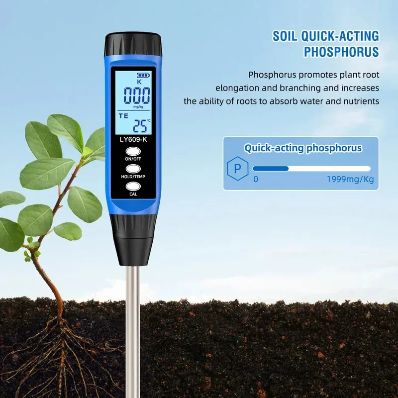 Picture 6: Multifunctional Soil Nutrient Meter Soil Fertility Analyzer Potassium/Phosphorus/Nitrogen Temperature Tester for Gardens Orchard