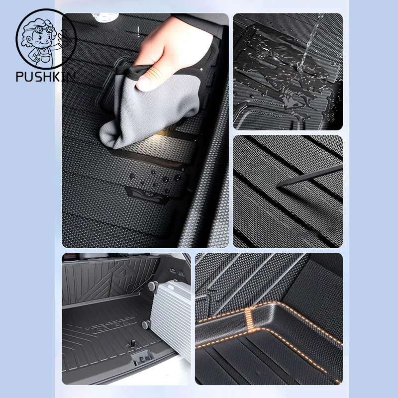 لشيري تيجو 8 برو 2025 2026 سيارة 5 مقاعد TPE الخلفي فرش داخلي للسيارات والشاحنات حصيرة مقاوم للماء تخزين الوسادة المضادة للانزلاق سهلة التنظيف اكسسوارات السيارات