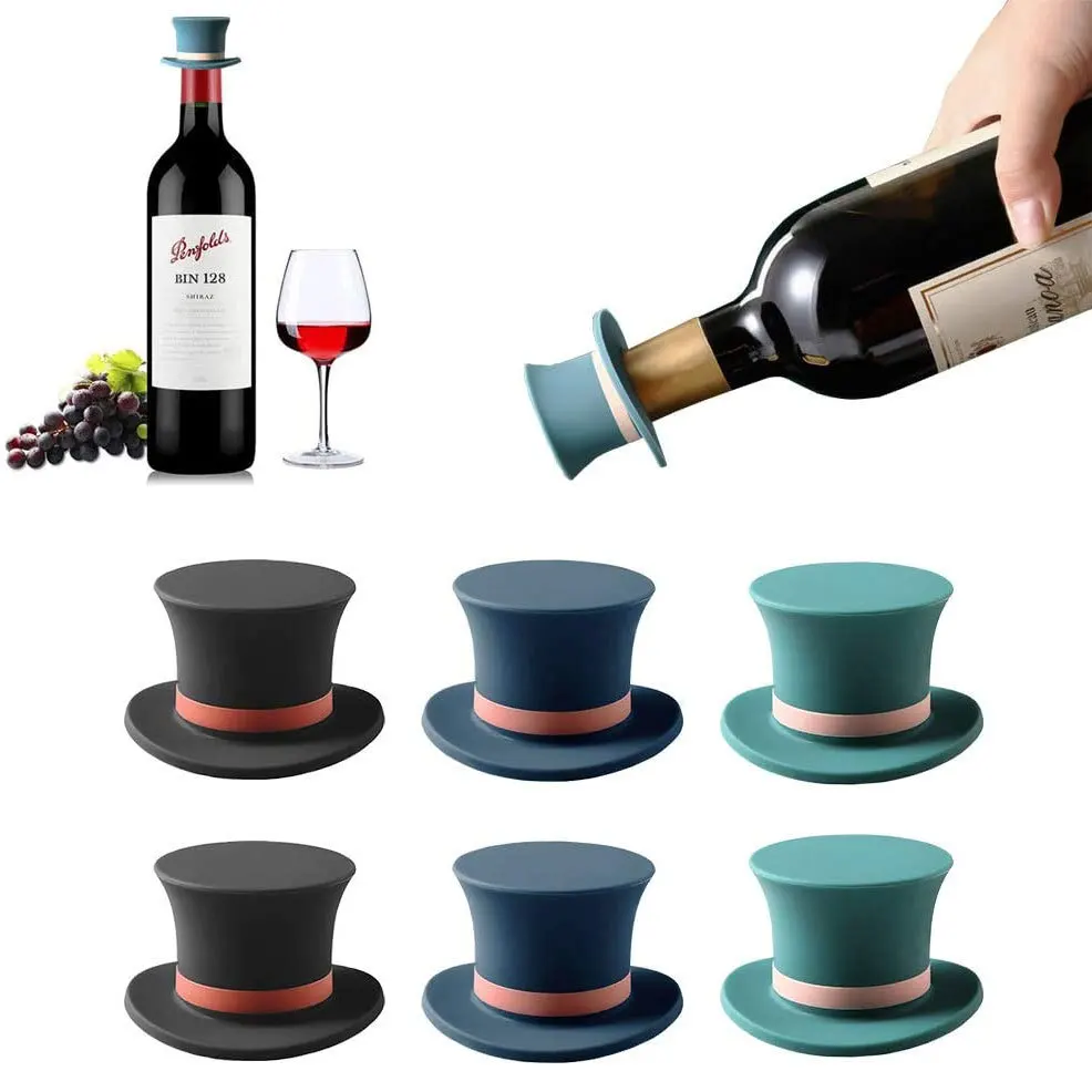 Creative Silicone Wine Stopper Gift Magic Circus Top Hat Champagne Bottle Stopper