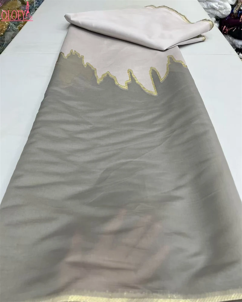 

Nigerian Jacquard Damask African Brocade Tulle Organza Gold Metallic European Micado Gilded Blue Lace Fabric for Sewing