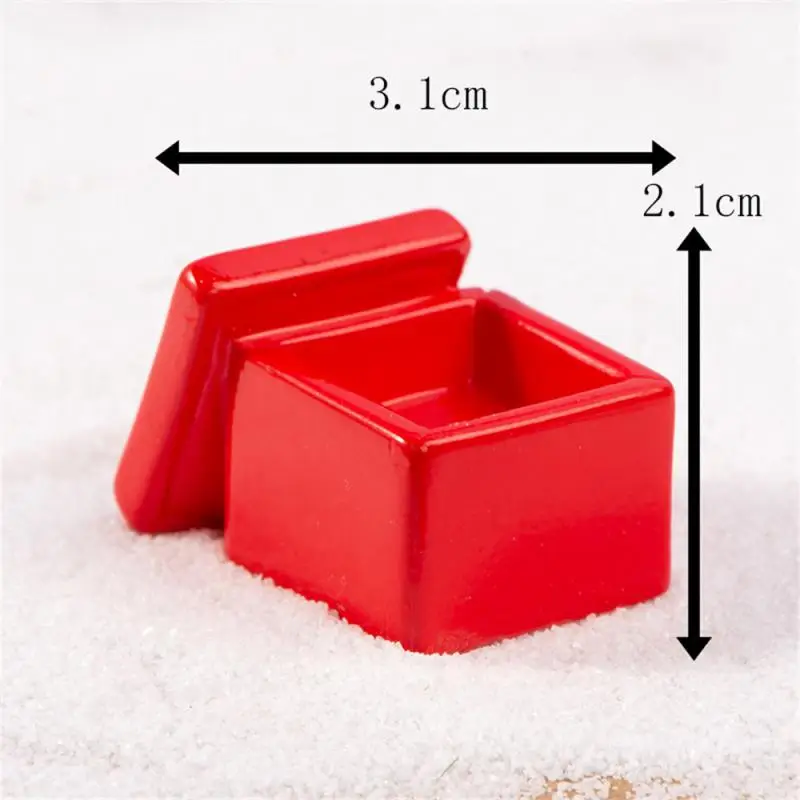 Tiny Christmas Figurines Resin Miniature Santa Claus Garden Decor Flower Pot Statues Mini Snowman Sock Train Box Bell Model