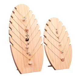 Présentoir de Bijoux en Bois en Forme de Flamme, Pendentif, Collier, Panneau d'Affichage, Support de Rangement, Vitrine