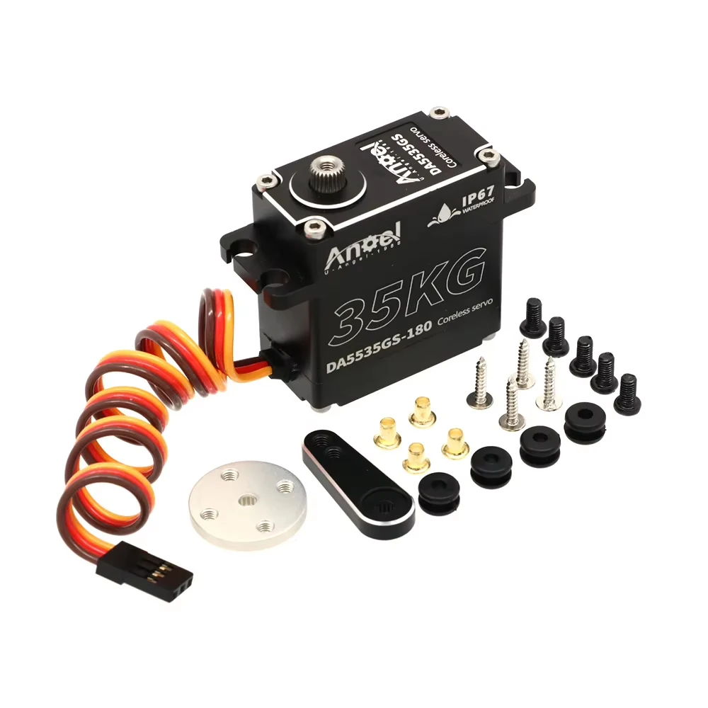 Angel مقاوم للماء DA5535GS 35 كجم/ DA5545GS 45 كجم/ DA5555GS 55 كجم حافظة ألومنيوم رقمية HV Coreless Servo لشاحنة سيارة RC 1/8 1/10