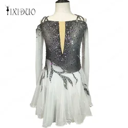 Figure Skating Dress Customization Competition Women's Skirt Children's Gymnastics Show Long Sleeve Clothing Ballet Costumes