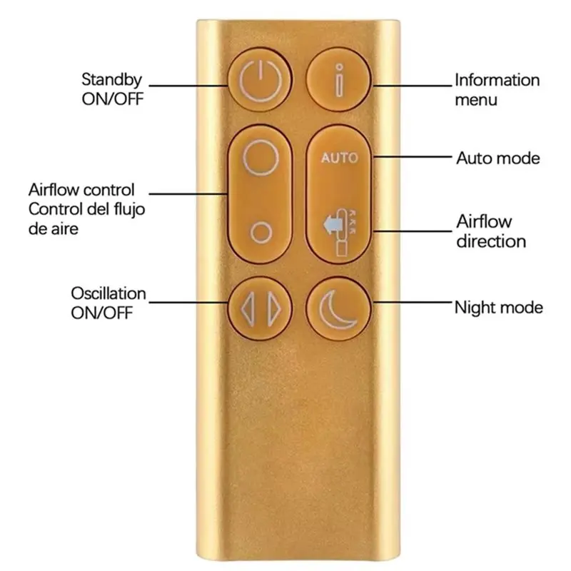 AT82-Cool Air Purifier Replacement DP04 TP04 Remote Control For Dyson DP04 TP04 TP06 TP09 Bladeless Fan Purifier view 4