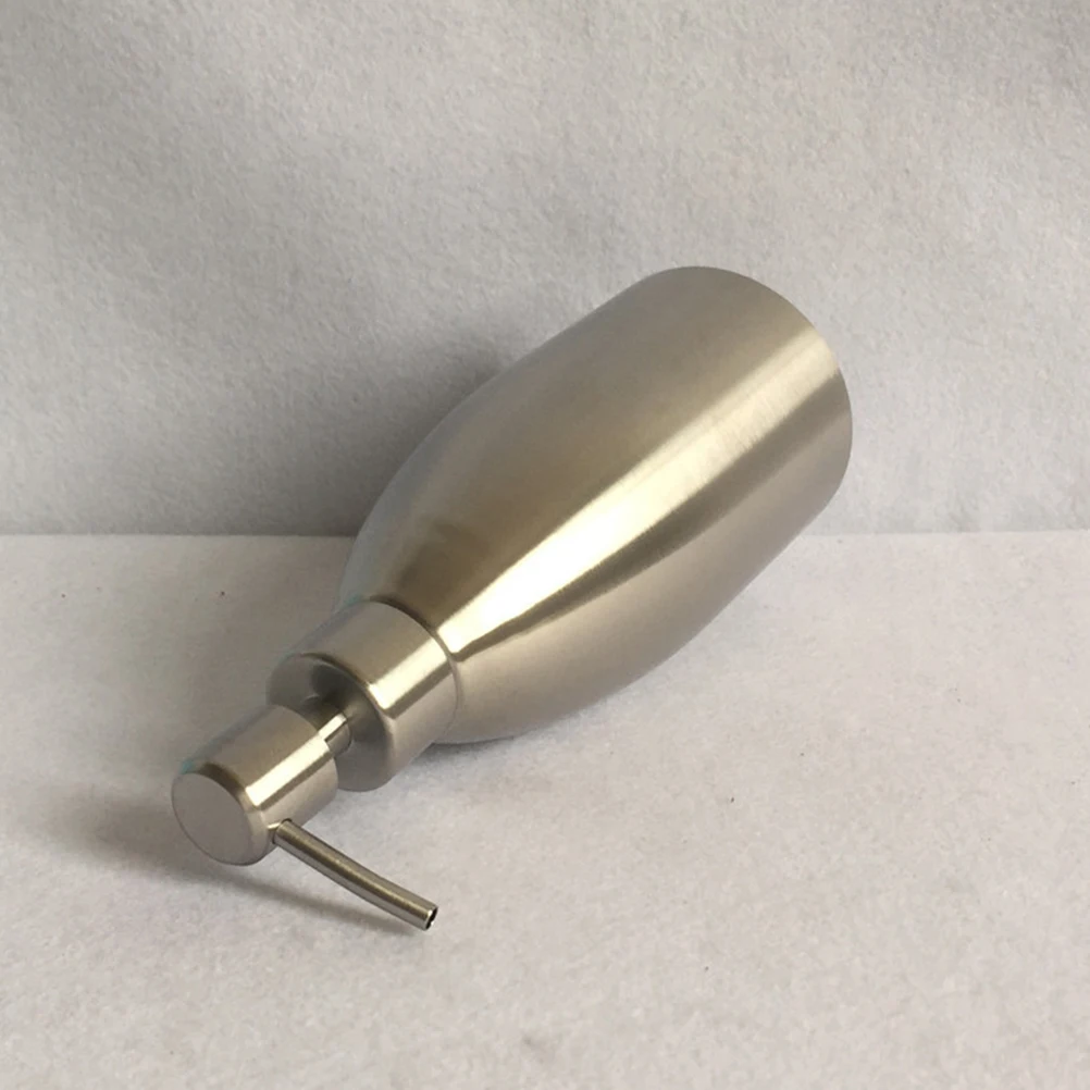 

Stainless Steel Liquid Soap Bottle Refillable Reusable Pump Dispenser for Shampoo Shower Gel Kitchen Bathrooms Hotels