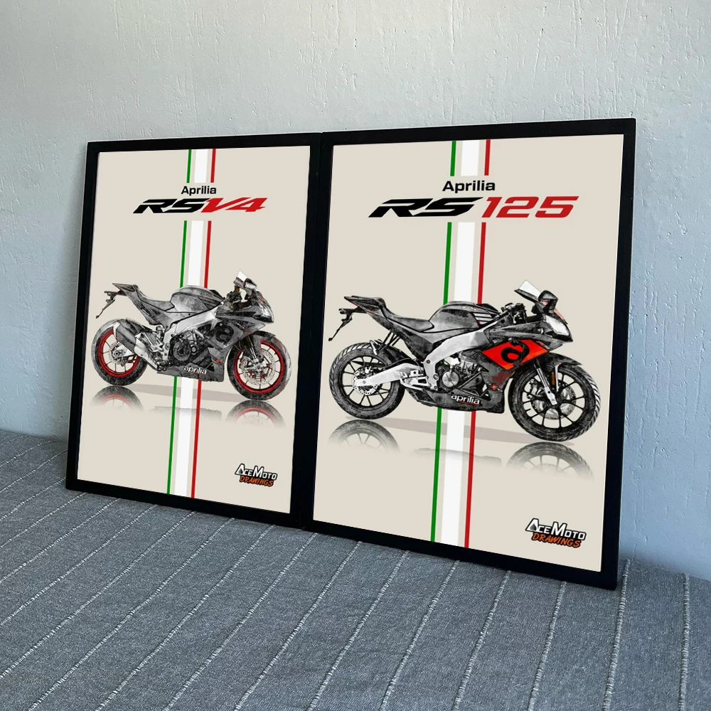 S-SUZUKIS GSX 1000 YZF R1 R3 R1000 Motorcycle Canvas Wall Art Poster FJR1300 MT09 Motorbike Fan Garage Living Room Bedroom Decor