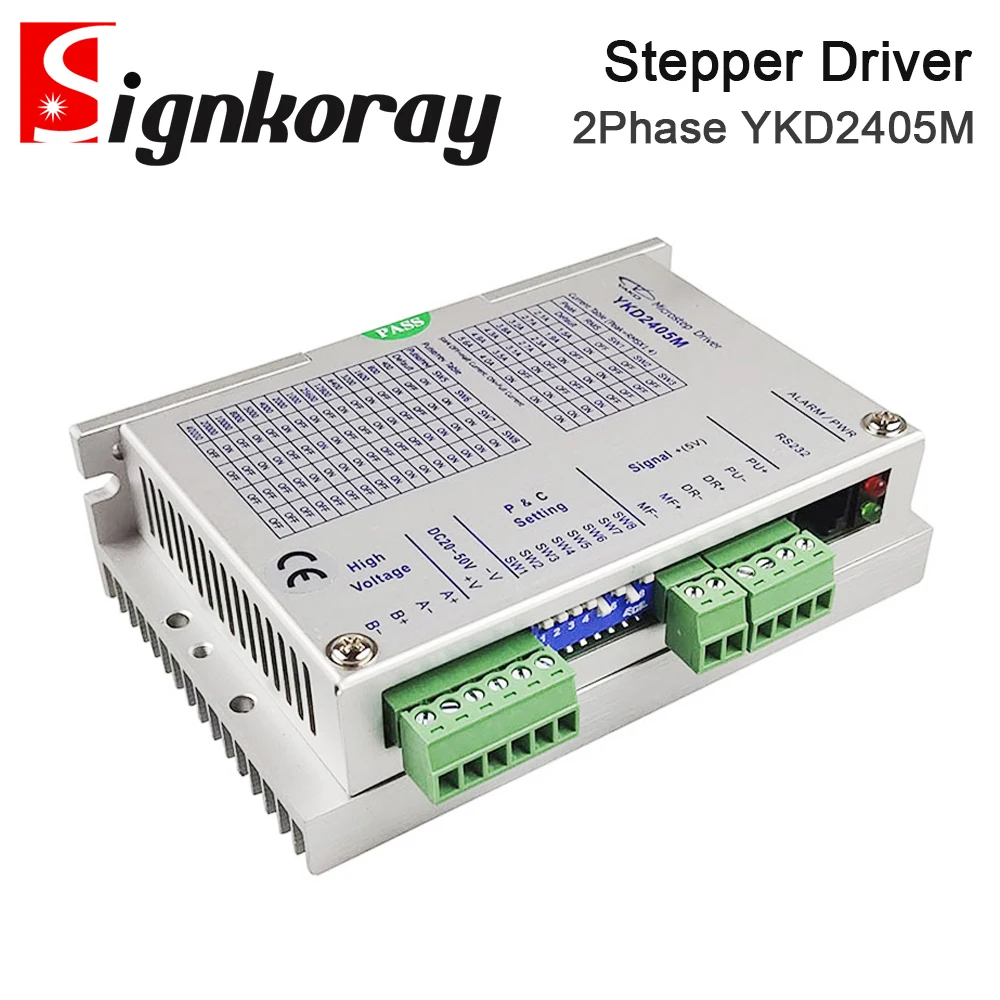 SignkoRay YAKO محرك متدرج سائق YKD2405M 2 المرحلة Inout الجهد 20-50VDC لآلة القطع والنقش بالليزر Co2