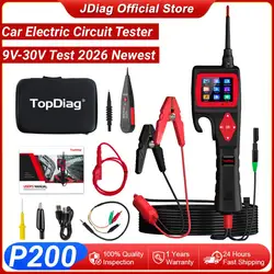 Topdiag P200 Car Electric Circuit Tester Automotive Power Circuit Probe Tester Injector Battery Test 9-30V Auto Diagnostic Tool