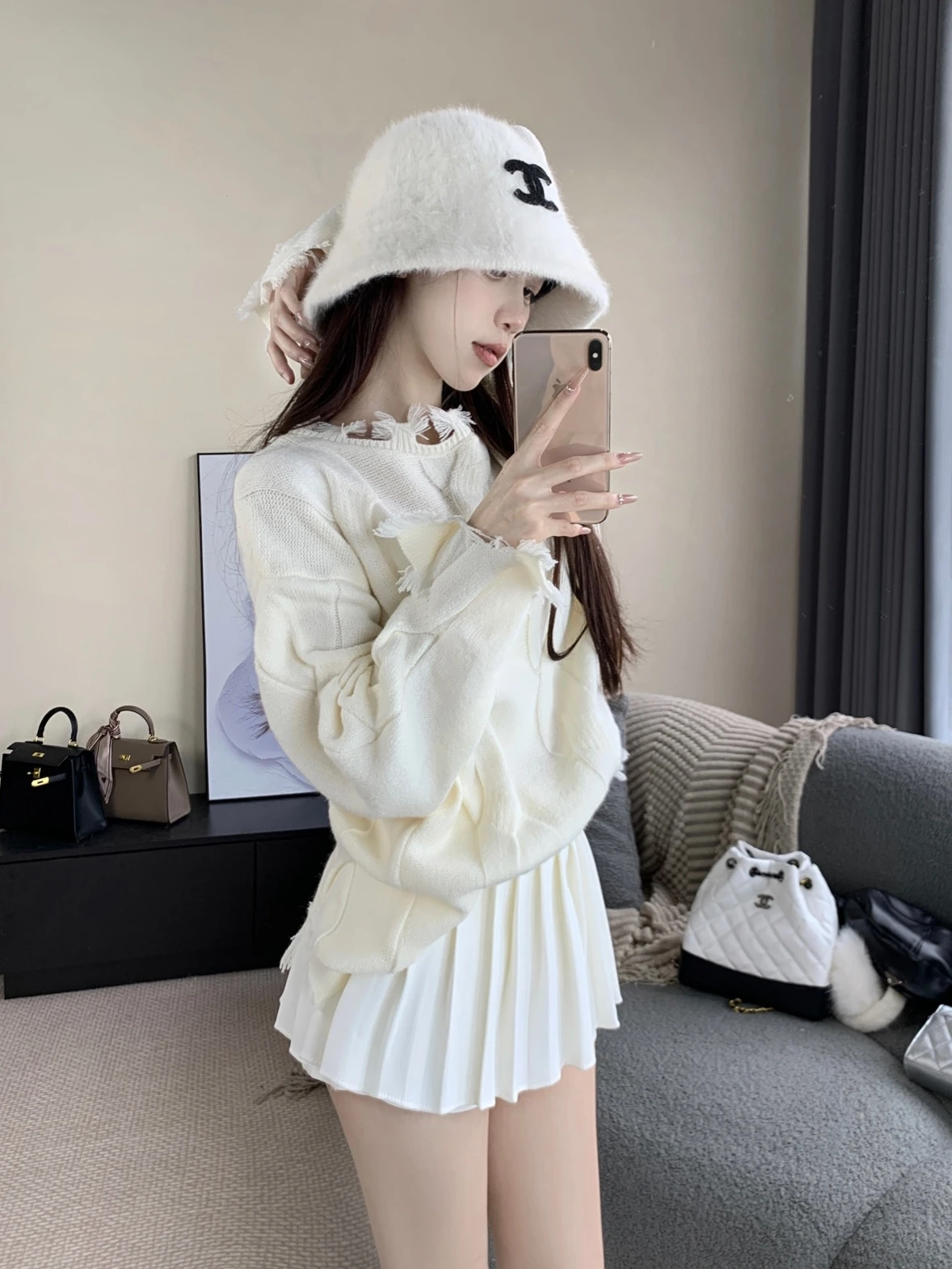 

Свободный вязаный свитер с узором косы, осенне-зимняя новинка, повседневная верхняя одежда с дырочками, удобный женский топ больших размеров