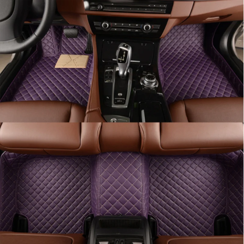 YUCKJU Custom Front Row Leather Car Mats for Mazda All Model Cx-5 Cx-3 Mx5 626 Mazda 3 6 RX-7 RX-8 MX-5 Car-Styling Accessories