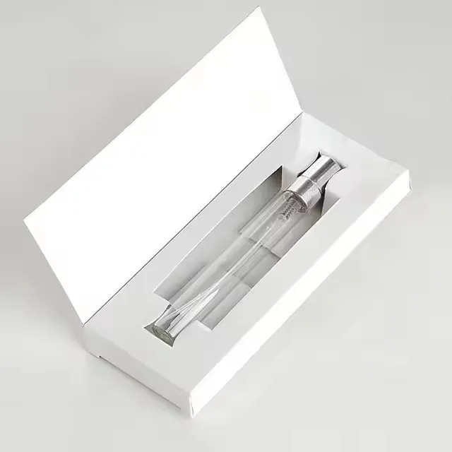 50 stks 10 ML Parfumflesje Met Aanpasbare Logo Papieren Dozen Lege Verstuiver Spray Glazen Parfumflesje