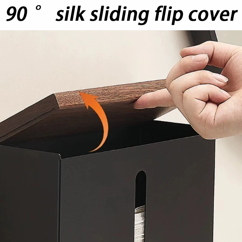 Bathroom Tissue Box Luxury Living Room Bedroom Tissue Box Storage Kitchen Wall Mounted Paper Case Toilet Rectangular Home Decor