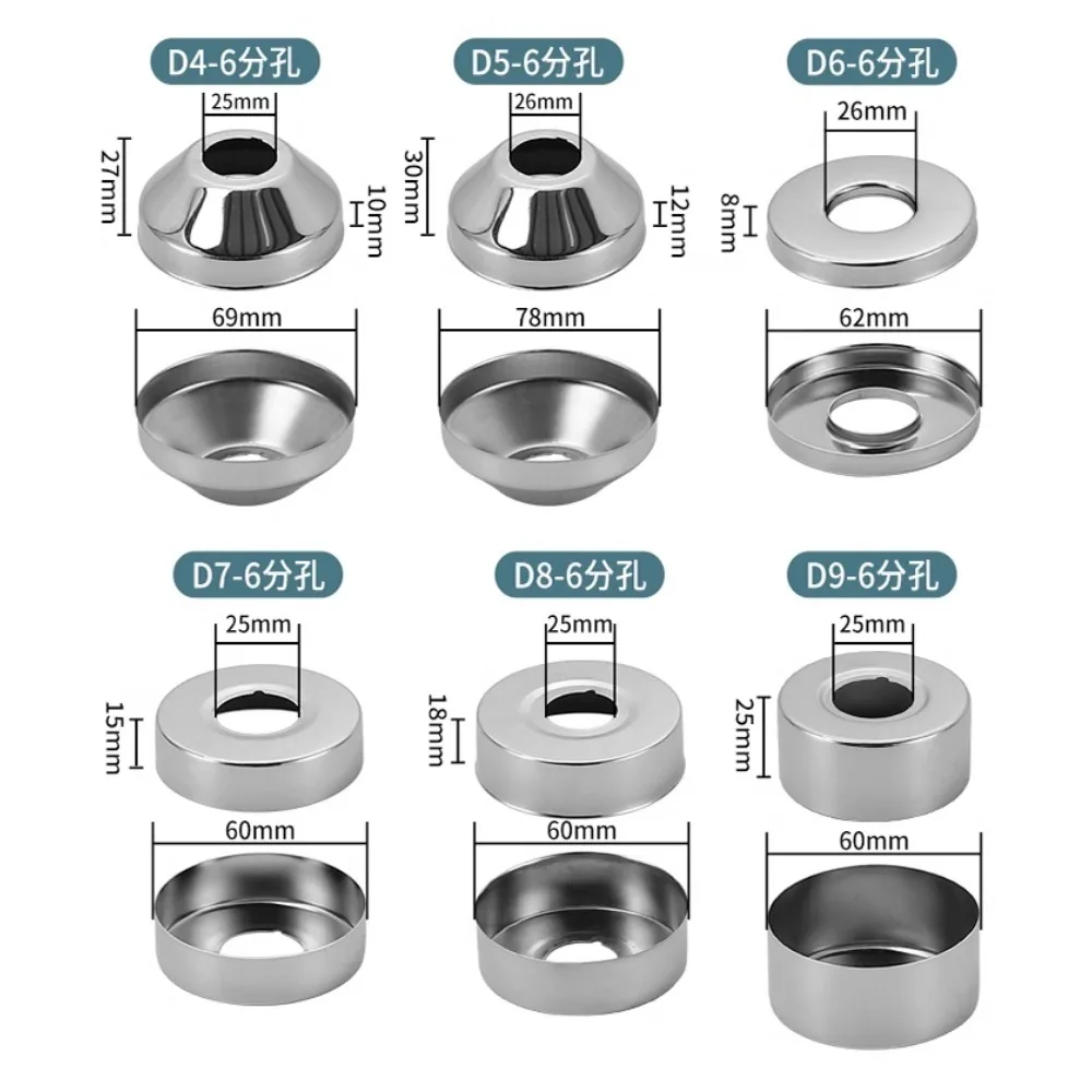 Cubierta decorativa de pared para grifo de ducha, cubierta de tubería de agua de acero inoxidable, accesorios para grifo de cocina y baño