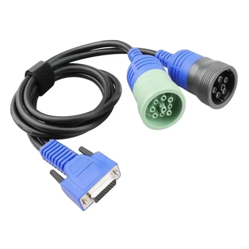 37JE 493148 Diesels Truck Diagnostic Cable 6Pin+9Pin Adapter OBD Connector Fit for USB Link, Engine Analysis, Maintenance Use