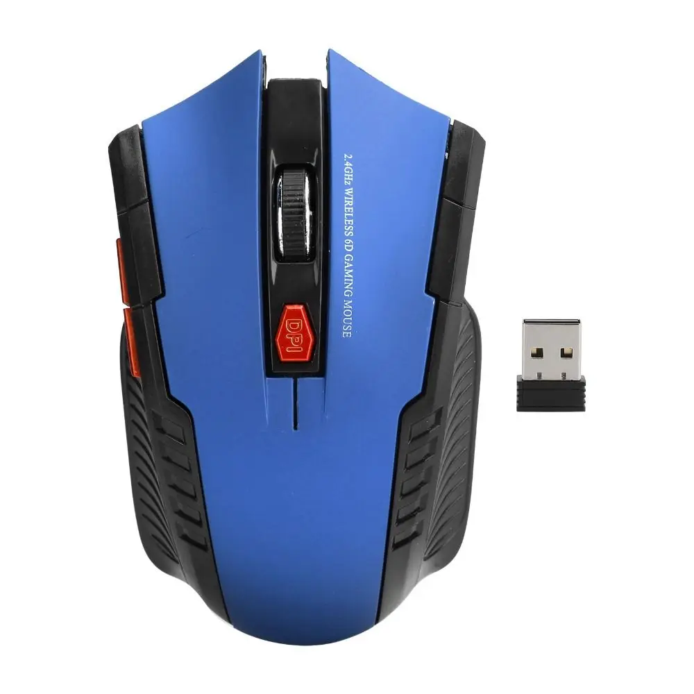 

2.4G Wireless Wireless Mouse 3 Levels Adjustable 1600DPI Optical Mouse 6 Buttons USB Receiver Gaming Mouse Laptop Computer