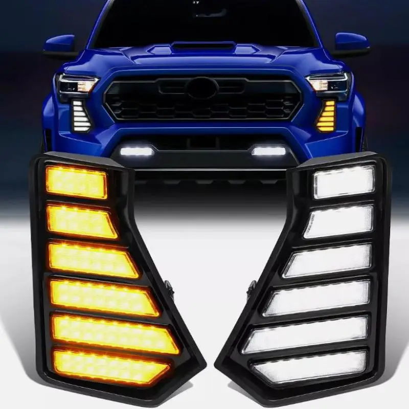 For Toyota Tacoma 2024 Grille Fog Light DRL Daytime Running Lights LED Turn Signal Daylight 52128-AK010 52127-AK010