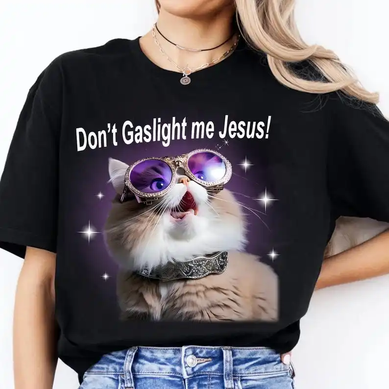 Dungeon Crawler Carl Shirt, Don't gaslight me Jesus! Princess Donut & Mongo Gift, Geek fashion