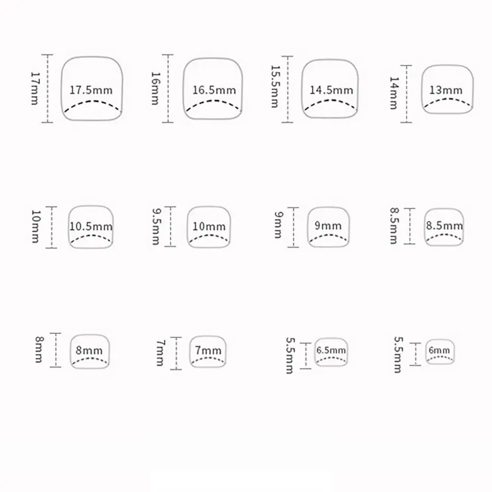 Uñas de los pies falsas Aurora para mujer y niña, uñas cuadradas cortas de ojo de gato, cubierta completa súper brillante, 24 unids/lote por caja