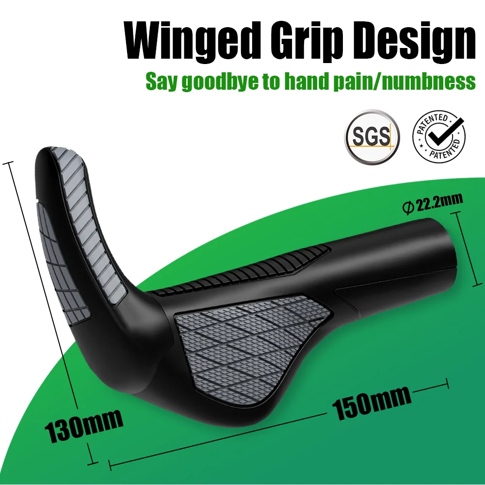 Easydo Bicycle Grip Ergonomic Grip Anti Slip Rubber Bicycle Grip Suitable for Shock-Absorbing Mountain Bike and Road Bike Grip