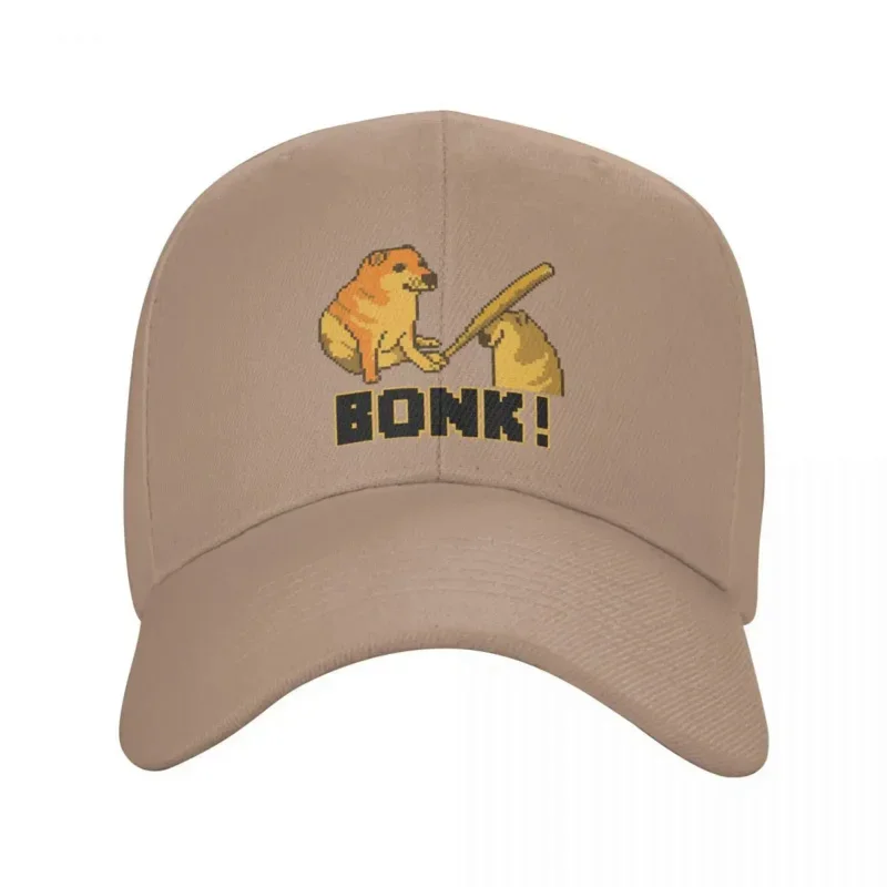 Classic unisex cheems Bonk meme pixel art baseball cap adult Shiba Inu dog adjustable dad hat Women Men hip hop snapback caps