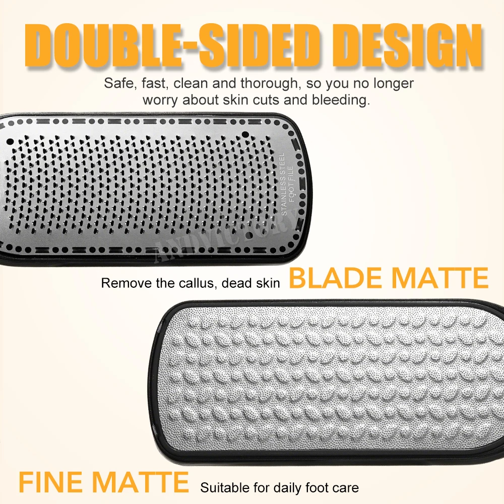 Foot File Pedicure Foot Scrubber Callus Remover Stainless Steel Foot Exfoliator Grater Feet Rasp Scraper Hard Dead Skin Removers