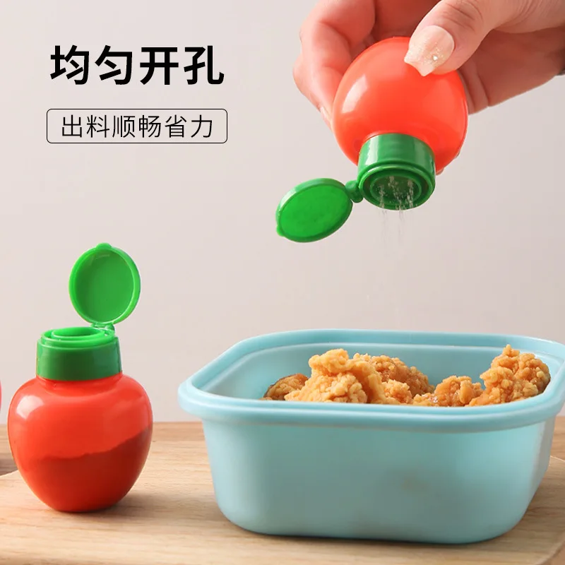 

8Pcs Mini Plastic Spice Jars Portable Seasoning Containers Reusable Travel Shakers for Salt Pepper Chili Camping Kitchen Storage