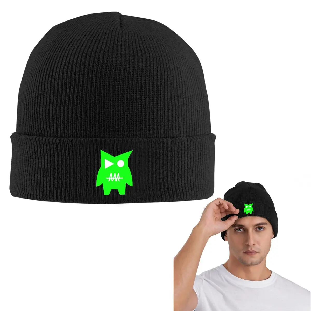 قبعة Team Rar Merch Teamrar الدافئة المحبوكة بشعار قبعة بونيه عصرية للخريف والشتاء قبعات بيني خارجية للجنسين والكبار