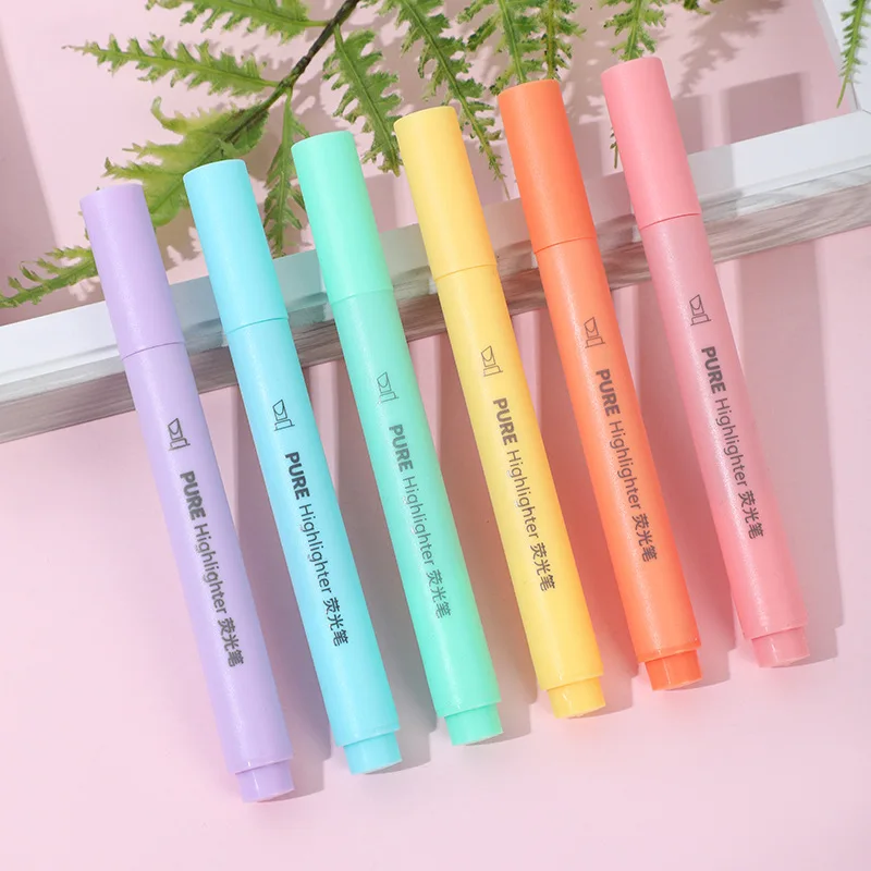 macaron color highlighter large capacity graffiti marker colored handmade diy journal stationery outlining pen suitable for both
